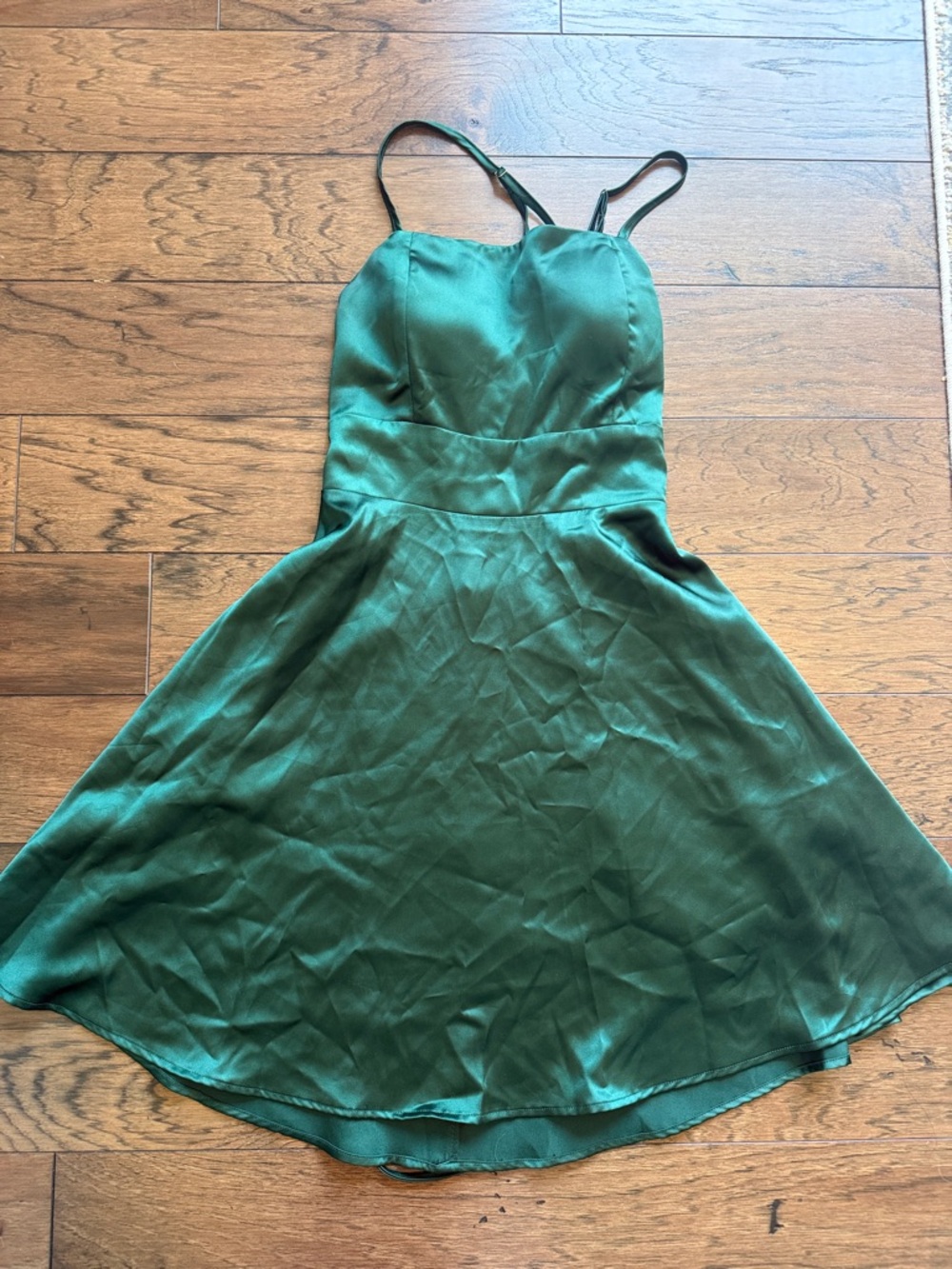 Emerald Green Fit & Flare Prom Slip Dress